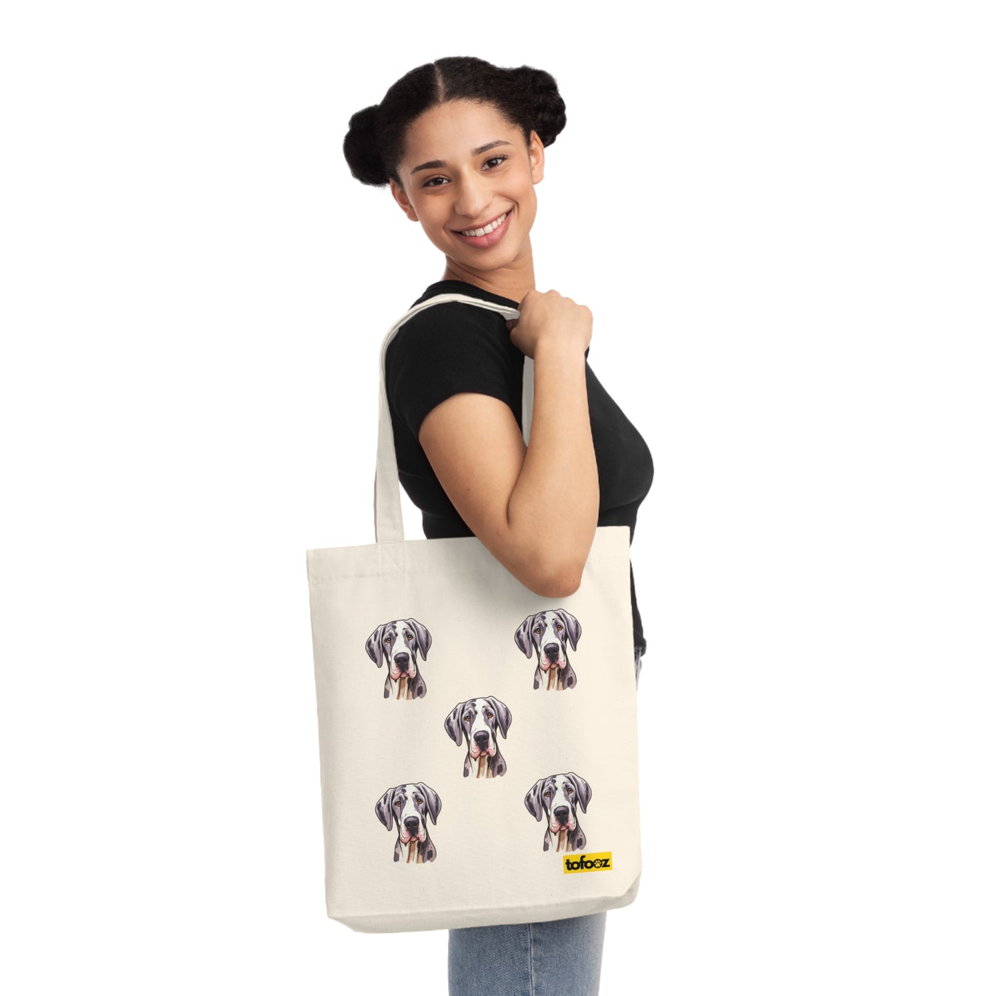 Great Dane Print Woven Tote Bag