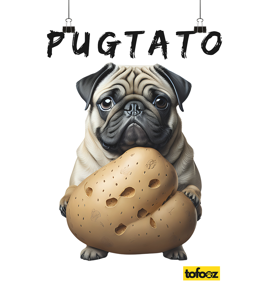 Pugtato - Pug - Poster A2