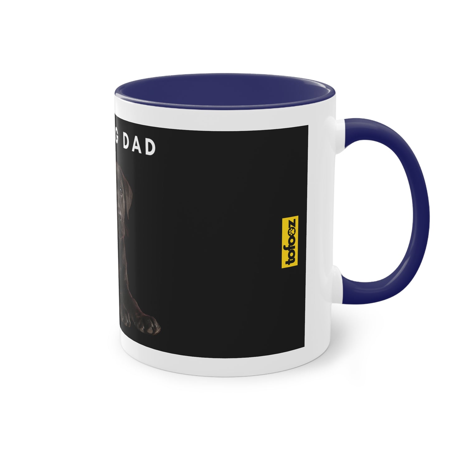 Best Dog Dad Black Lab Two-Tone Coffee Mug, 325ml - Black