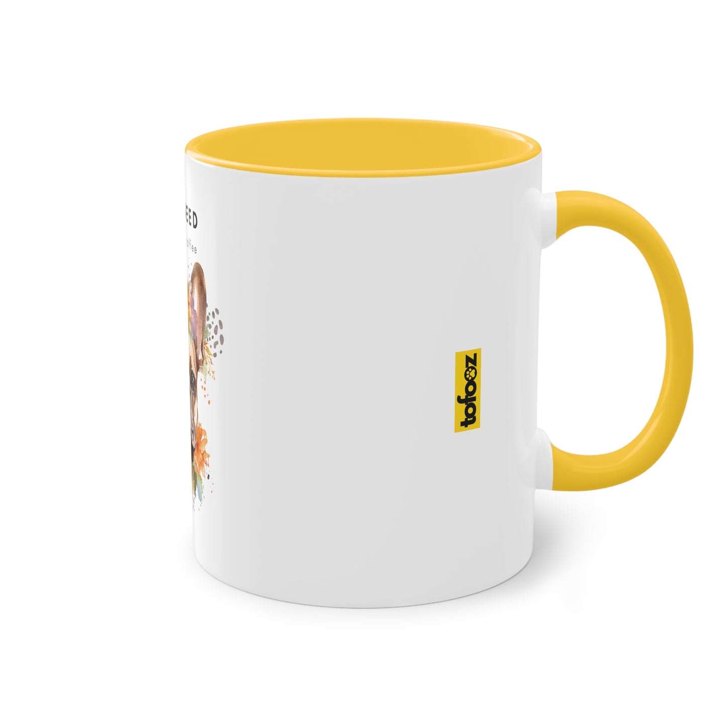 All I Need Is A French Coffee French Bulldog Two-Tone Coffee Mug, 325ml - White