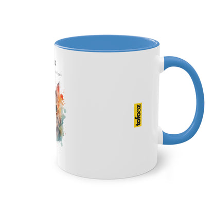 Proud To Be The Crazy Cat Lady Two-Tone Coffee Mug, 325ml - White