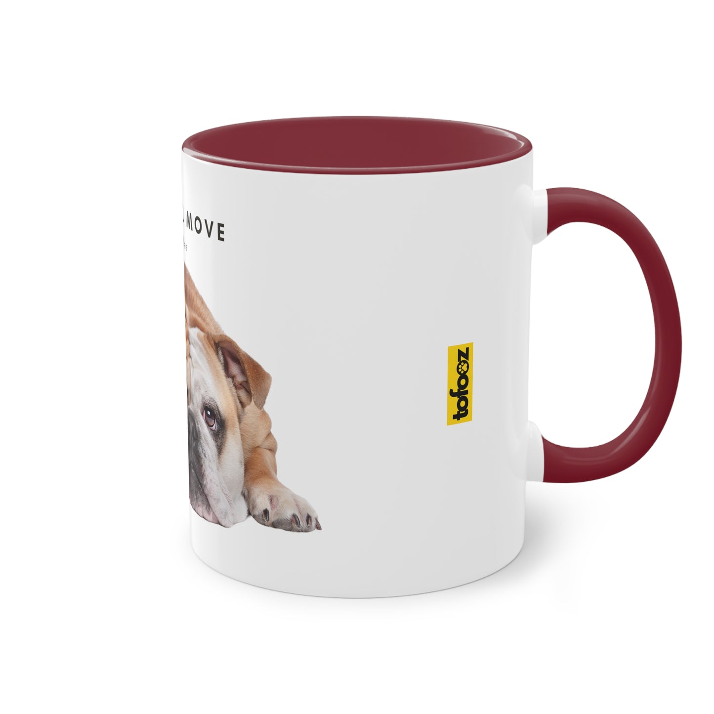 Maybe After Coffee Bulldog Two-Tone Coffee Mug, 325ml - White