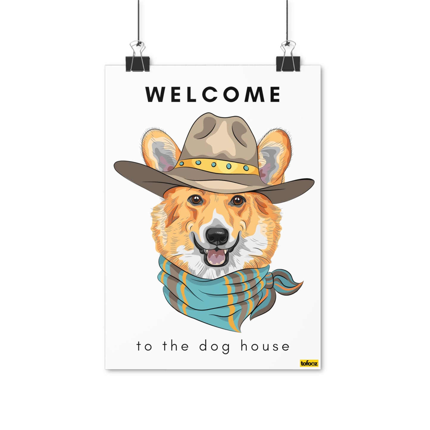 Welcome To The Dog House Corgi Poster - Various Sizes