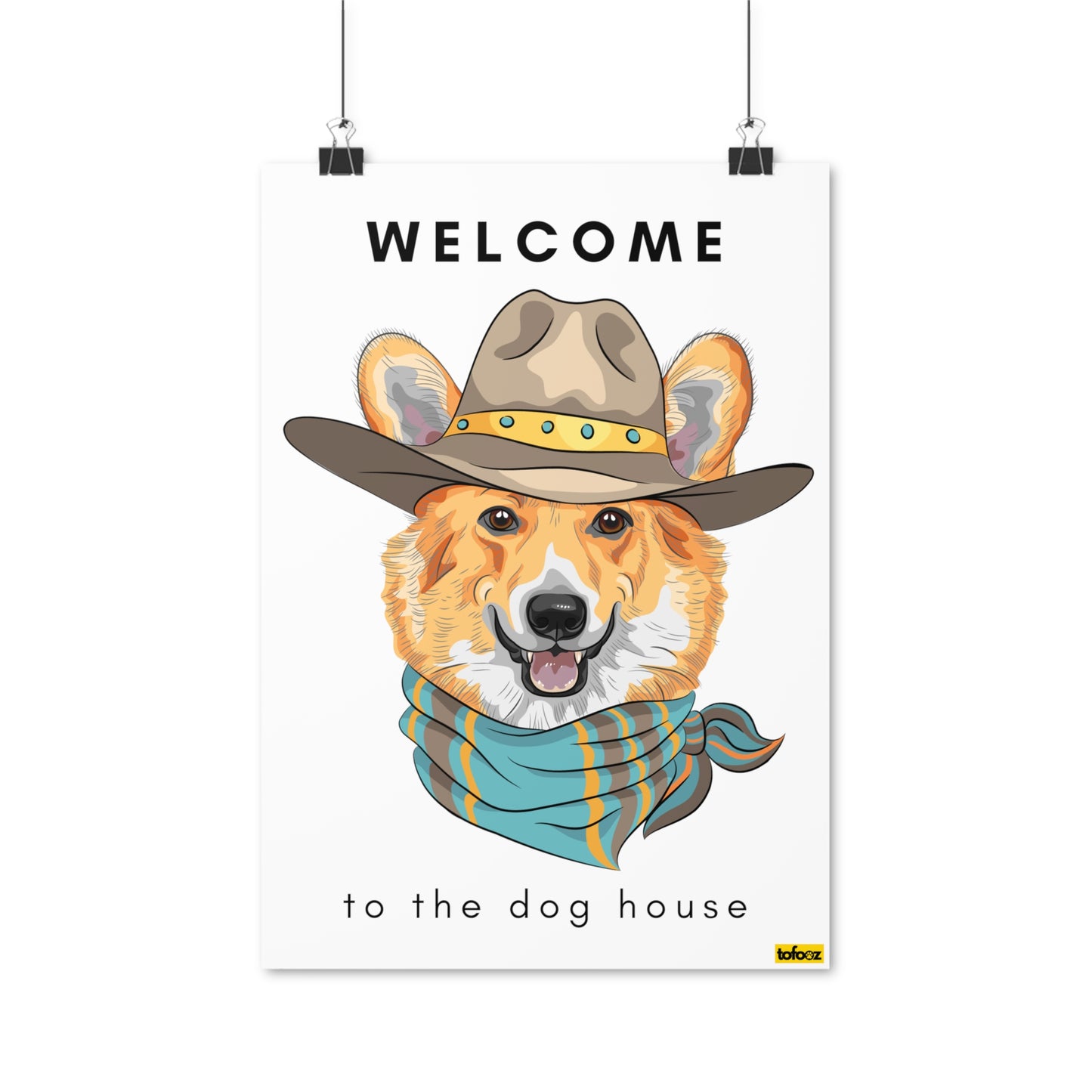 Welcome To The Dog House Corgi Poster - Various Sizes