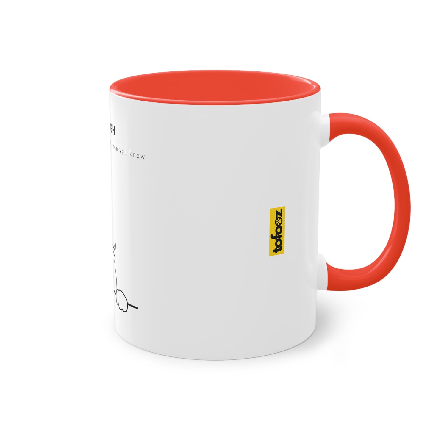 Aim High Cat Two-Tone Coffee Mug, 325ml - White