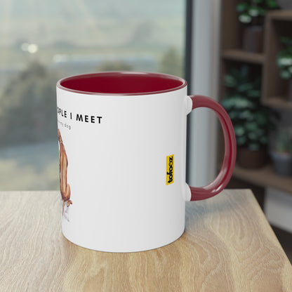 More People I Meet More I Love My Dog Two-Tone Coffee Mug, 325ml - White