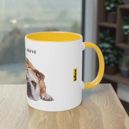 Maybe After Coffee Bulldog Two-Tone Coffee Mug, 325ml - White