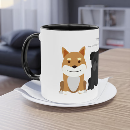 Yes My Children Look Like This Dogs Two-Tone Coffee Mug, 325ml - White