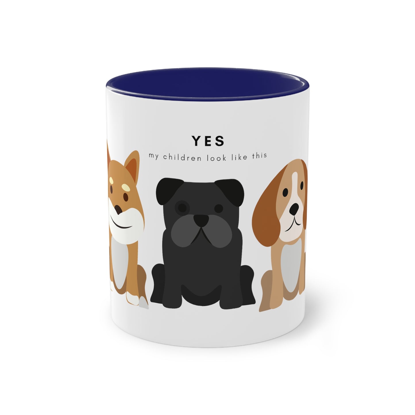 Yes My Children Look Like This Dogs Two-Tone Coffee Mug, 325ml - White