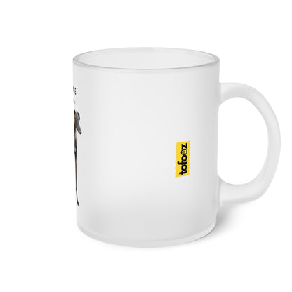 Just Me And My Galgo Brown White Chest - Frosted Glass Mug, 325ml