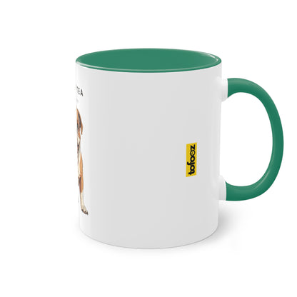 Spot Of Tea For The English Bulldog Two-Tone Coffee Mug, 325ml - White