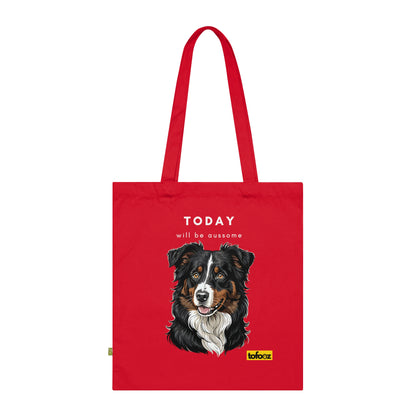 Today Will Be Aussome Black Tri Aussie - Organic Cotton Tote Bag