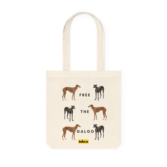 Free The Galgo Dual Print Woven Tote Bag