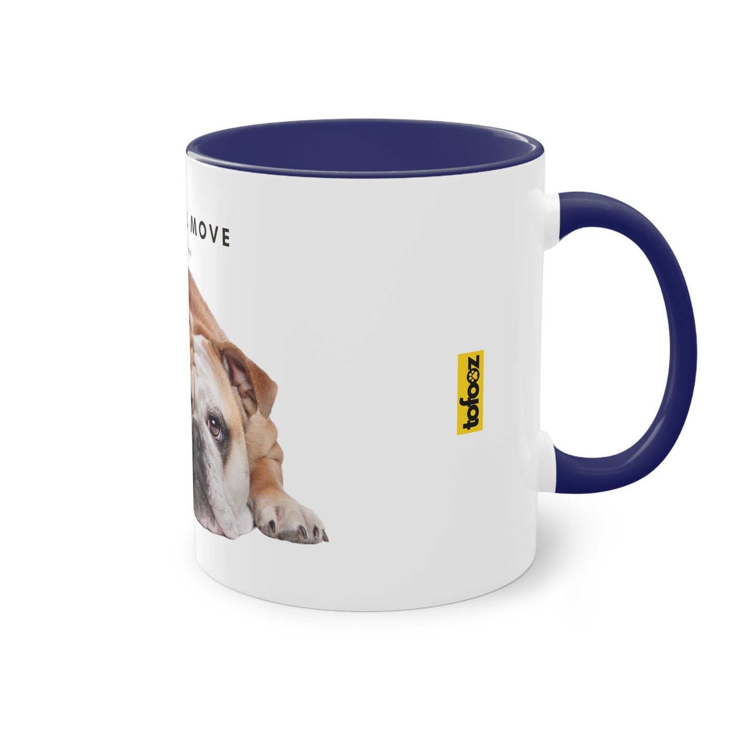 Maybe After Coffee Bulldog Two-Tone Coffee Mug, 325ml - White