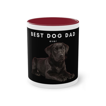 Best Dog Dad Black Lab Two-Tone Coffee Mug, 325ml - Black