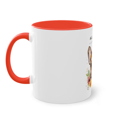 All I Need Is My French Bulldog Two-Tone Coffee Mug, 325ml - White