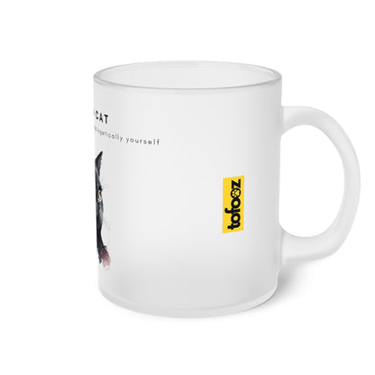 Be Like A Cat - Frosted Glass Mug, 325ml