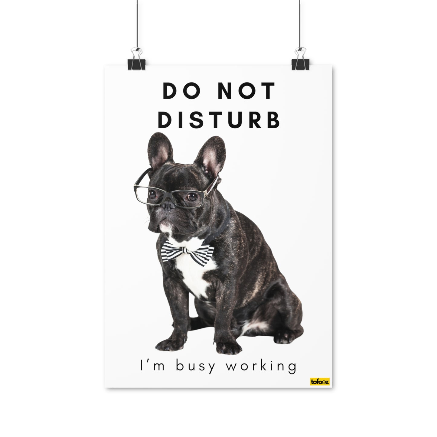 Do Not Disturb Black French Bulldog Poster - Various Sizes