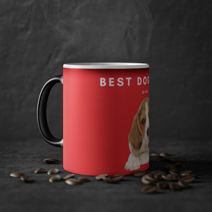 Best Dog Mom Beagle Magic Mug, 325ml - Red