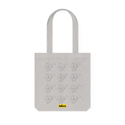 Greyhound Running Print Woven Tote Bag