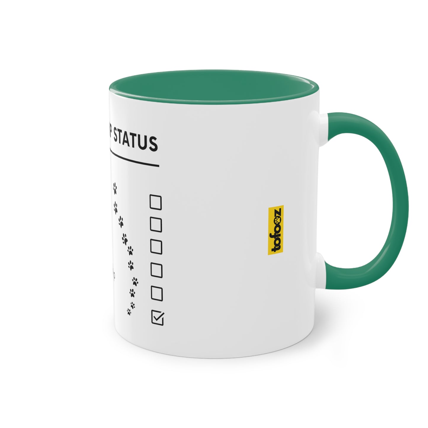 Relationship Status, I Have Dogs Two-Tone Coffee Mug, 325ml - White