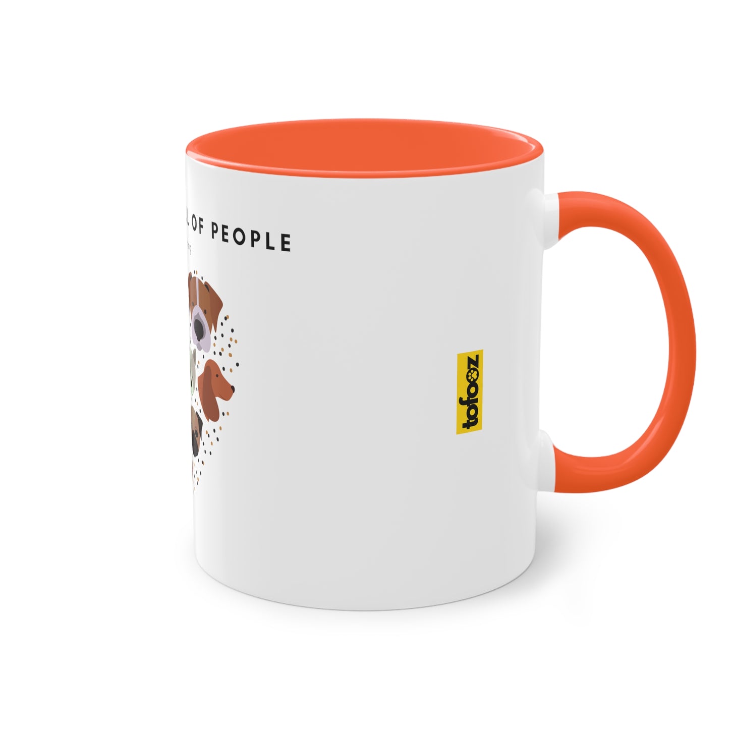 In A World Full Of People Dog Two-Tone Coffee Mug, 325ml - White