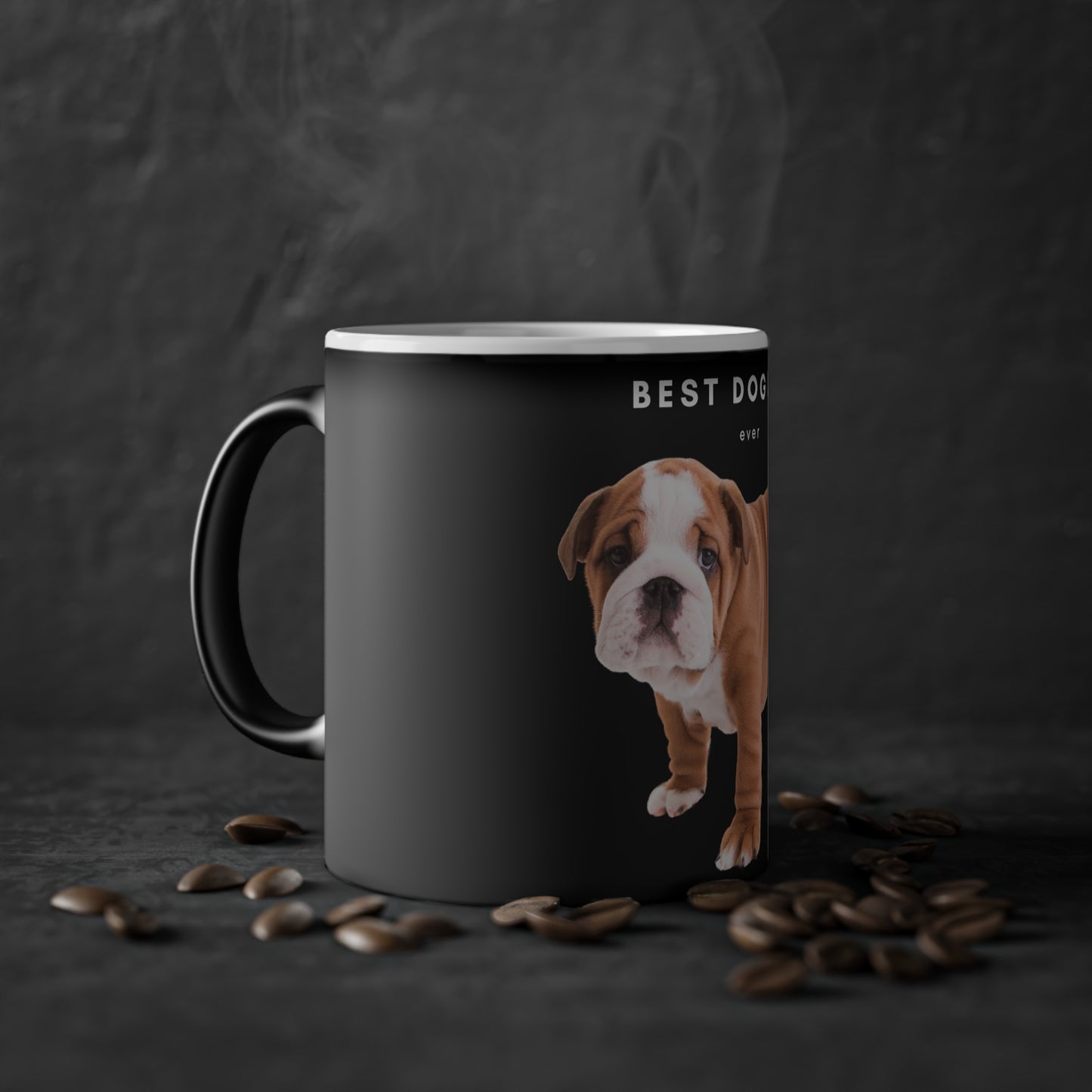 Best Dog Mom Dad Ever English Bulldog Magic Mug, 325ml - Black