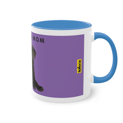 Best Dog Mom Black Lab Two-Tone Coffee Mug, 325ml - Purple