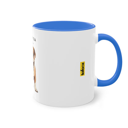 Spot Of Tea For The English Bulldog Two-Tone Coffee Mug, 325ml - White