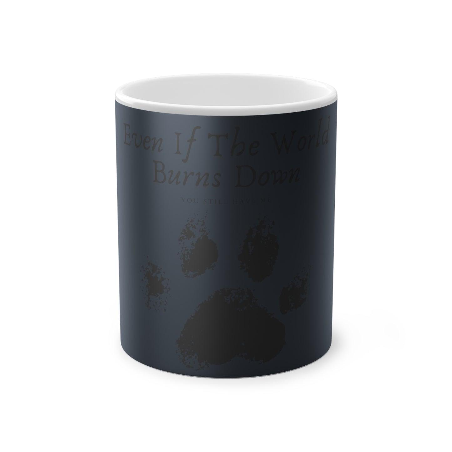 Even If The World Burns Down Magic Mug, 325ml - Light Blue