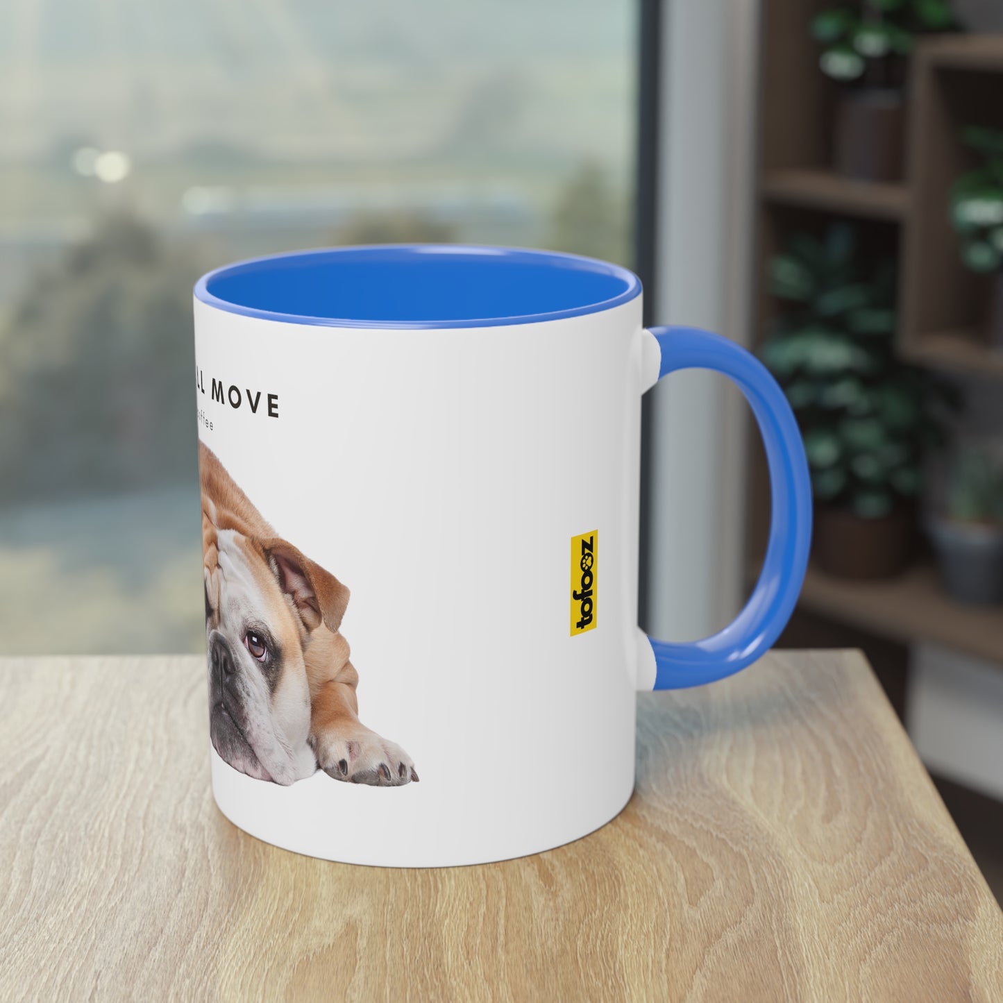 Maybe After Coffee Bulldog Two-Tone Coffee Mug, 325ml - White