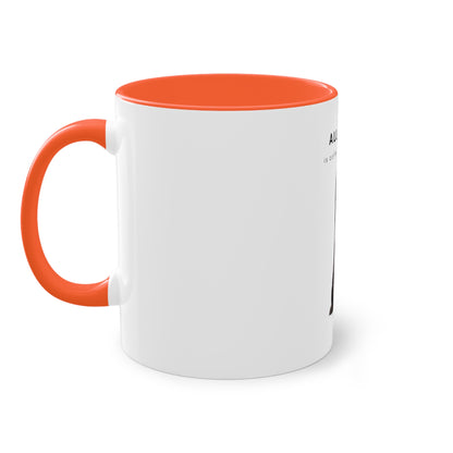 All I Need Is Coffee And My Saluki Two-Tone Coffee Mug, 325ml - White