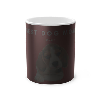 Best Dog Mom Beagle Magic Mug, 325ml - Red