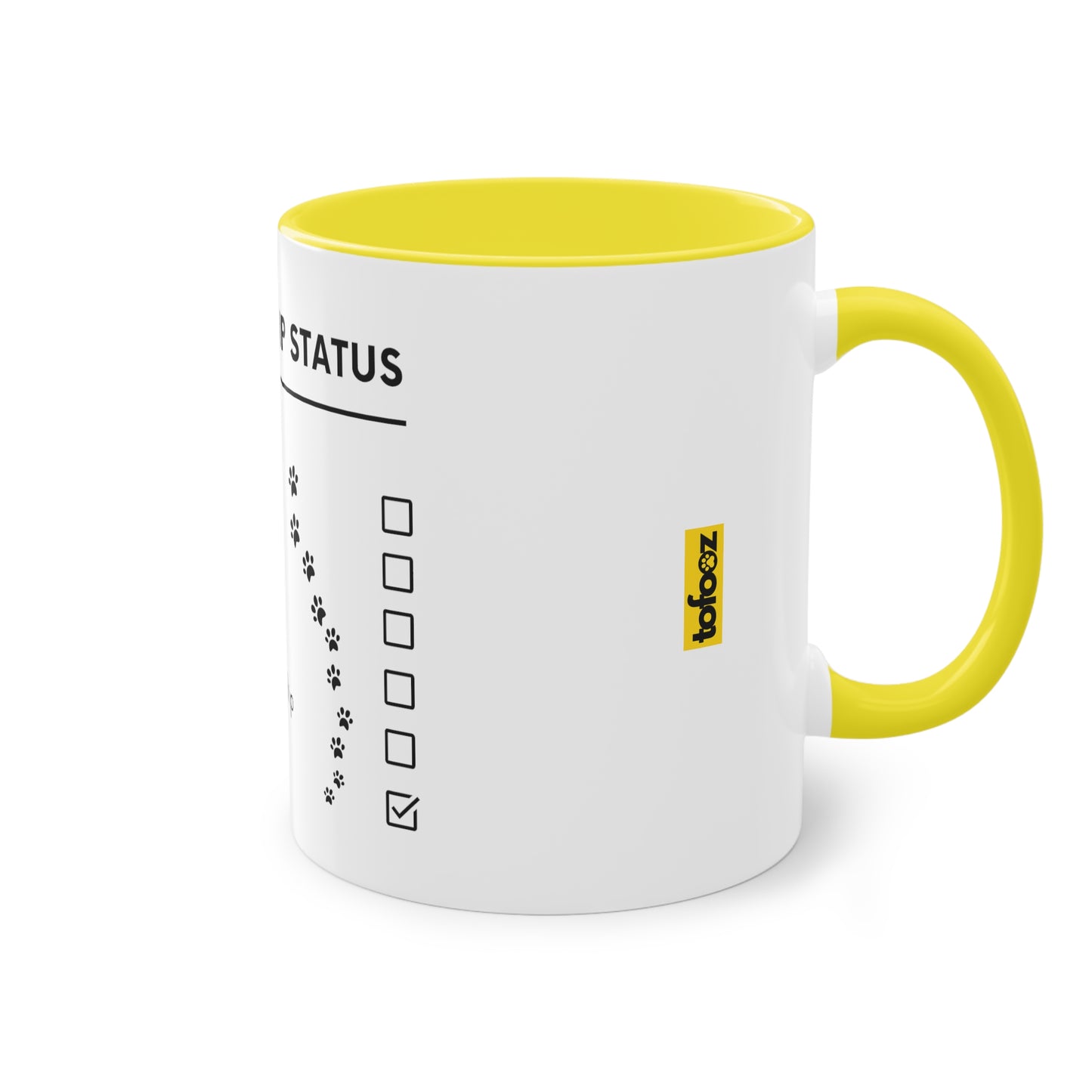 Relationship Status, I Have Dogs Two-Tone Coffee Mug, 325ml - White