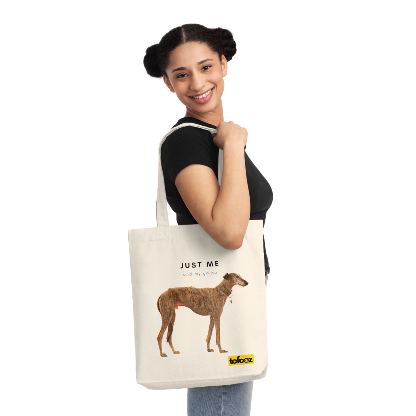 Just Me And My Galgo Woven Tote Bag