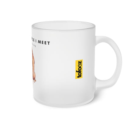 More People I Meet More I Love My Dog - Frosted Glass Mug, 325ml