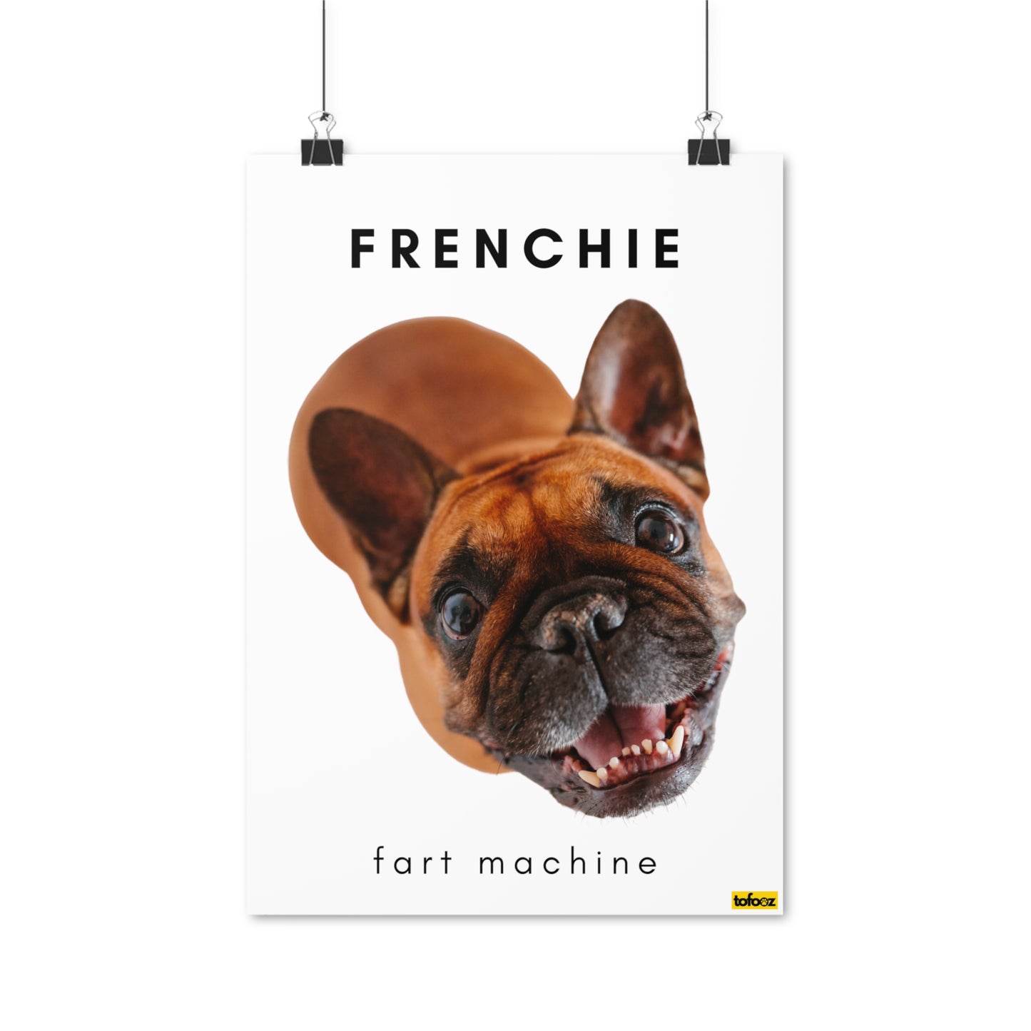 Frenchie Fart Machine Brown French Bulldog Poster - Various Sizes