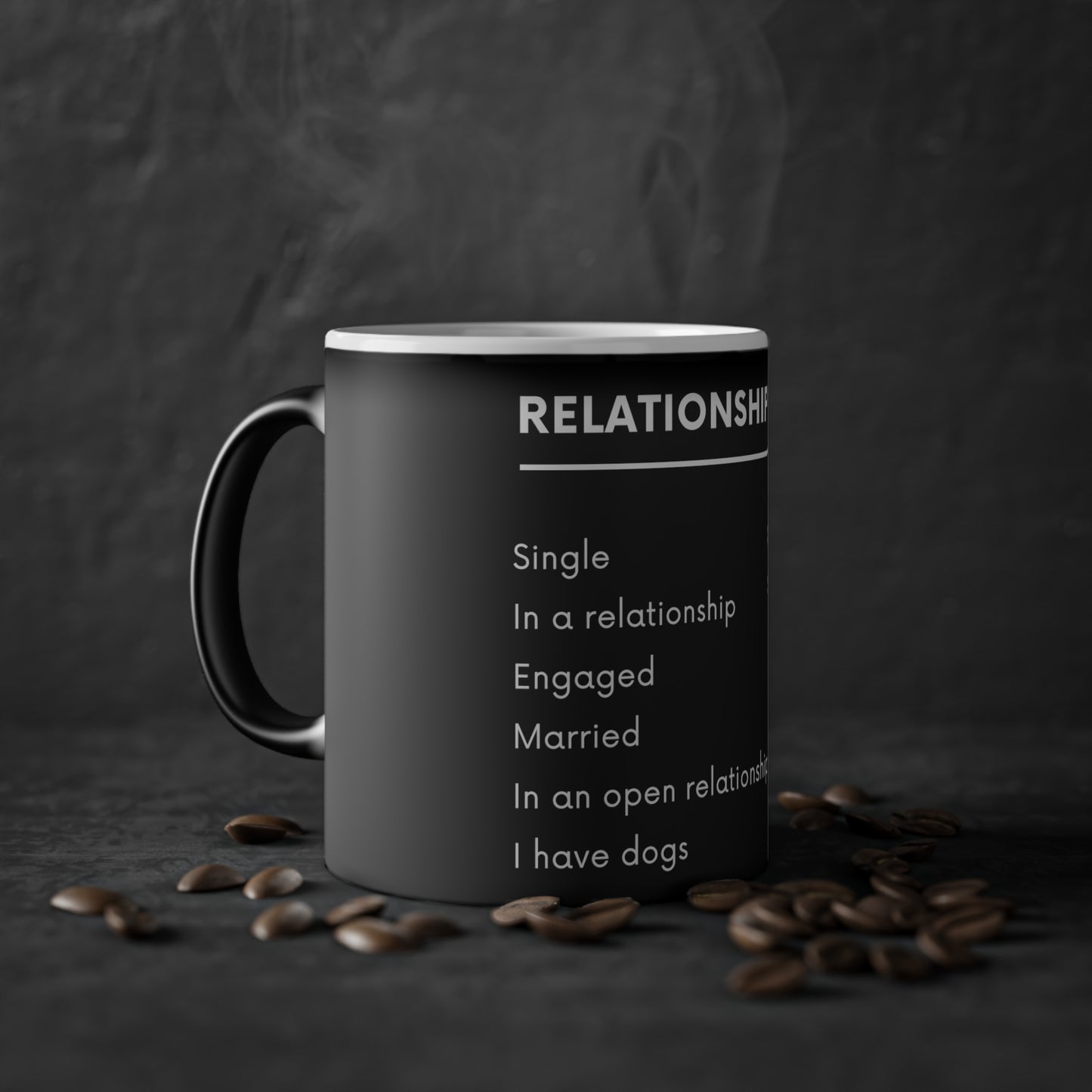 Relationship Status, I Have Dogs Magic Mug, 325ml