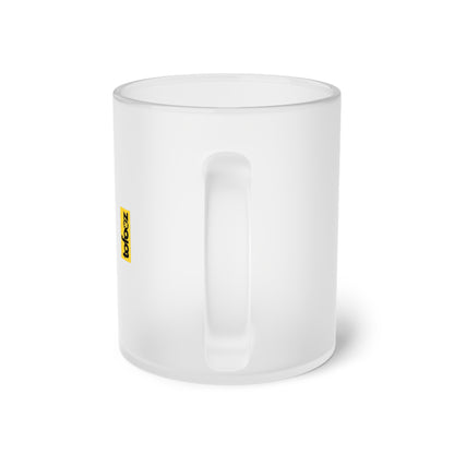 Quick It's Time For Coffee - Frosted Glass Mug, 325ml