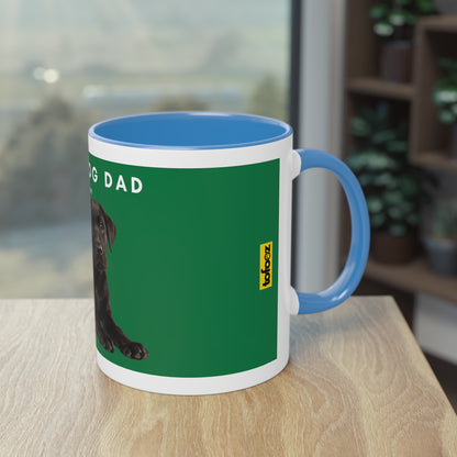 Best Dog Dad Black Lab Two-Tone Coffee Mug, 325ml - Green