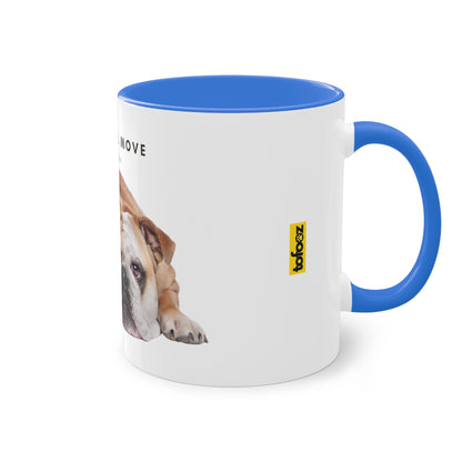 Maybe After Coffee Bulldog Two-Tone Coffee Mug, 325ml - White