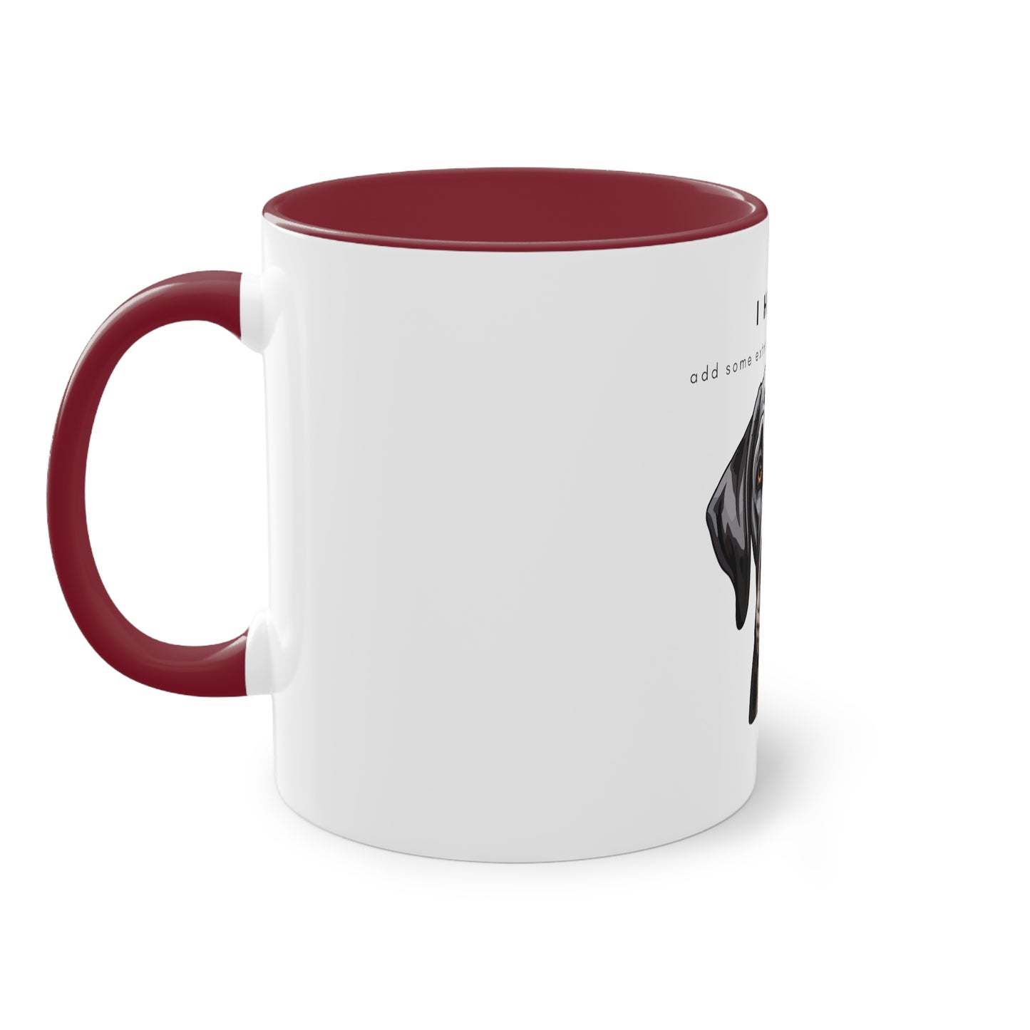 I Helped Add Glitter Great Dane Tongue Out Two-Tone Coffee Mug, 325ml - White