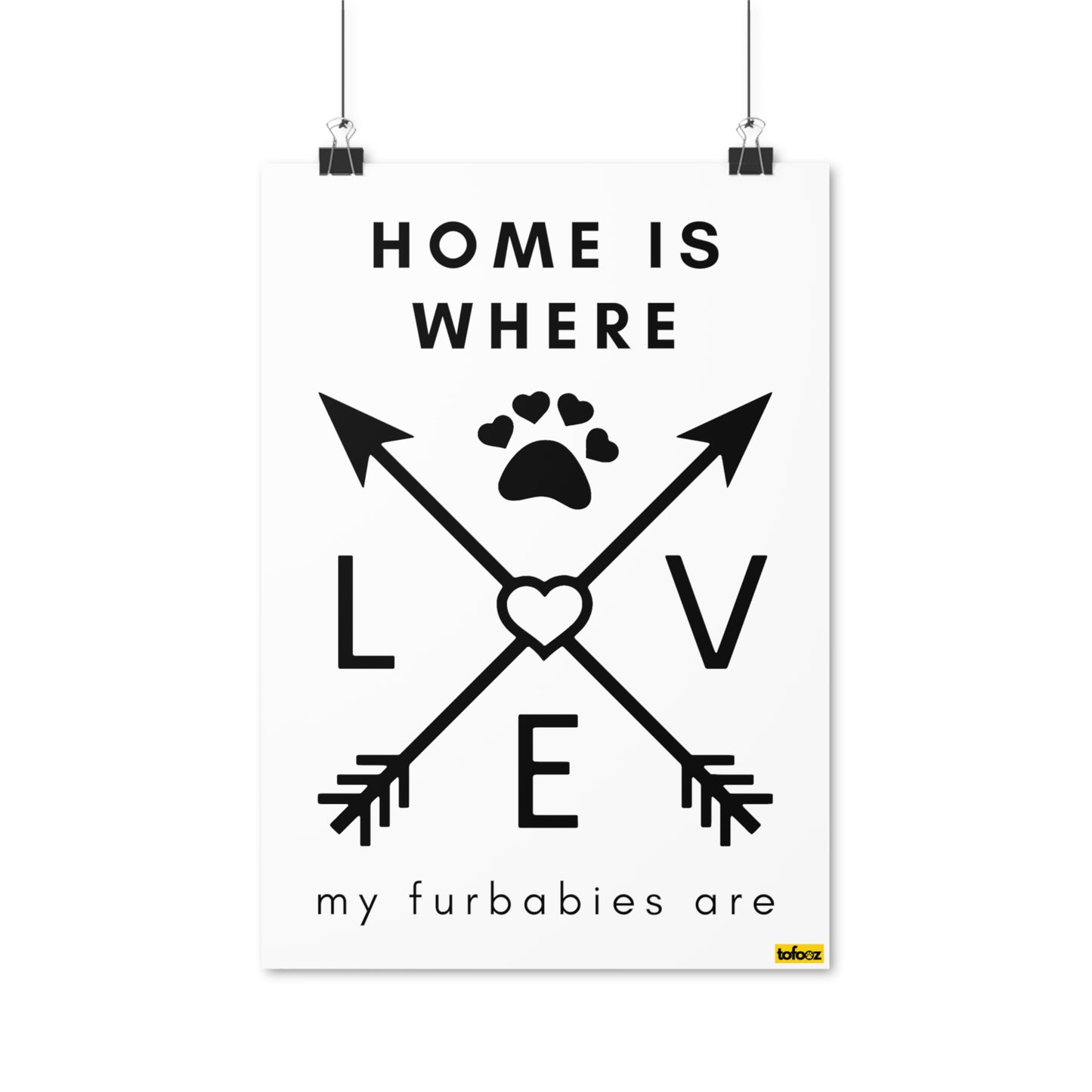 Home Is Where My Furbabies Are Love Poster - Various Sizes