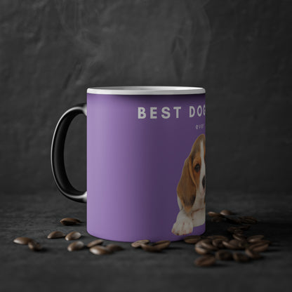 Best Dog Mom Beagle Magic Mug, 325ml - Purple