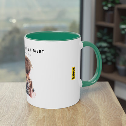 More People I Meet More I Love My Dog (M) Two-Tone Coffee Mug, 325ml - White