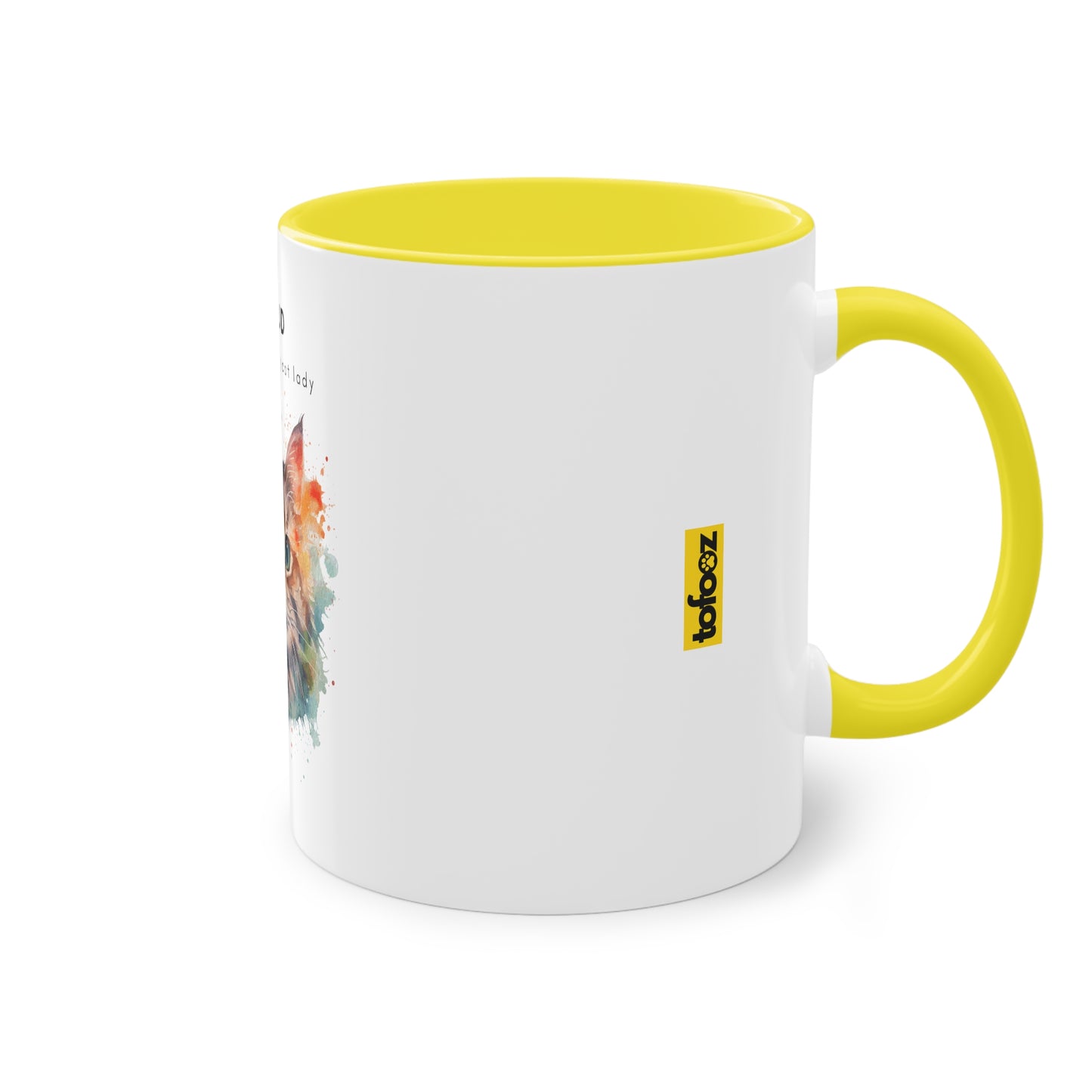 Proud To Be The Crazy Cat Lady Two-Tone Coffee Mug, 325ml - White