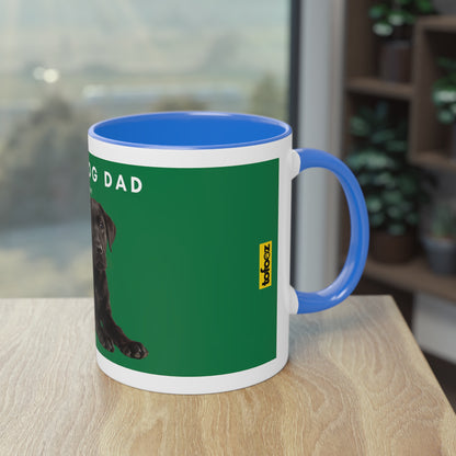 Best Dog Dad Black Lab Two-Tone Coffee Mug, 325ml - Green