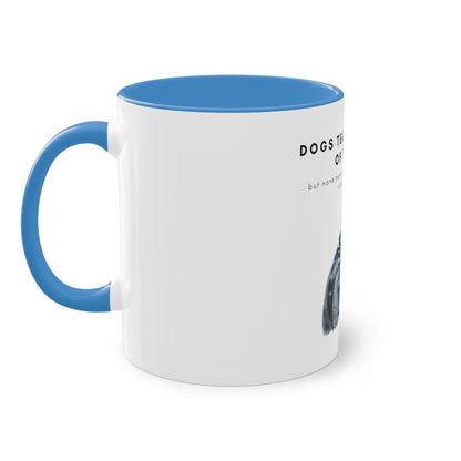 Dogs Teach Us Two-Tone Coffee Mug, 325ml - White