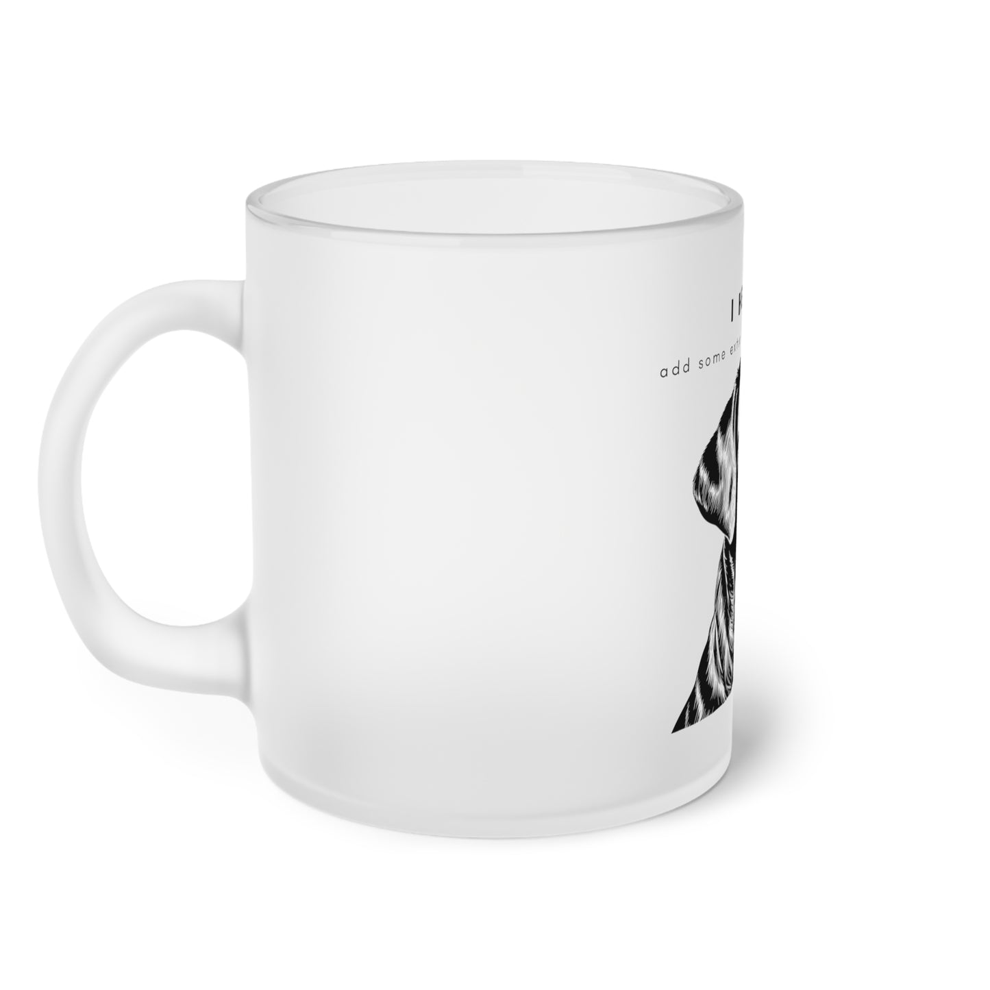 I Helped Add Glitter Labrador Graphic - Frosted Glass Mug, 325ml