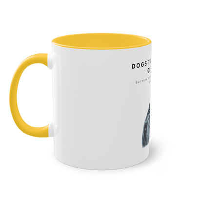 Dogs Teach Us Two-Tone Coffee Mug, 325ml - White